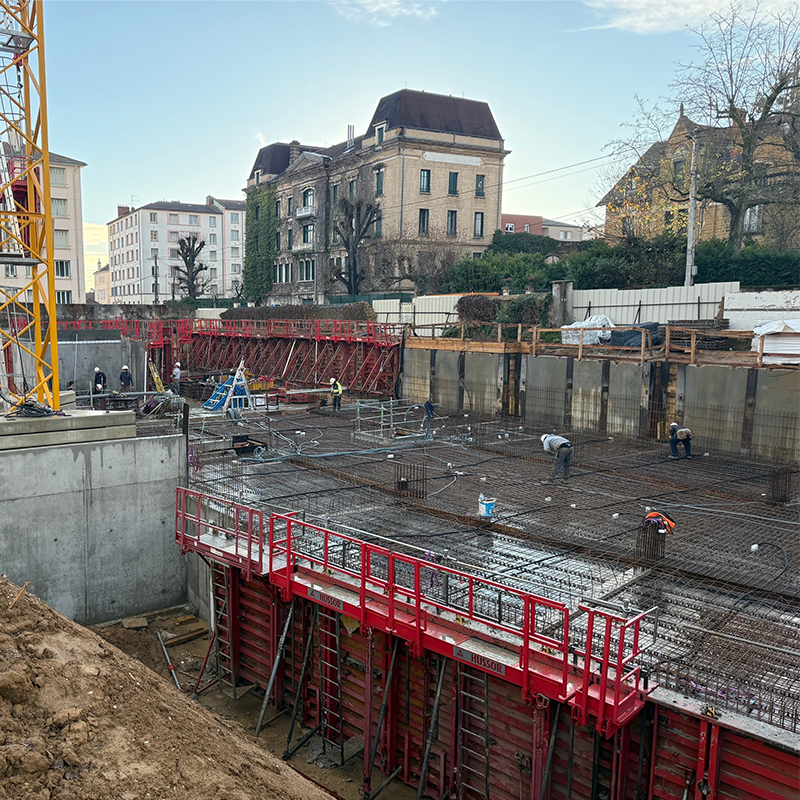 worms eye view of buildings