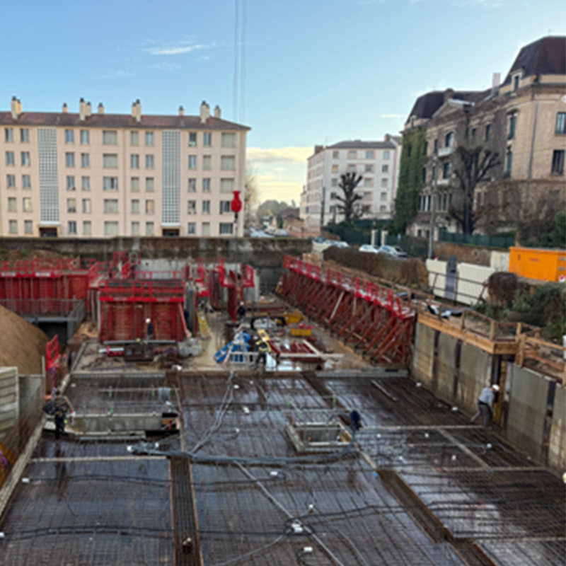 worms eye view of buildings