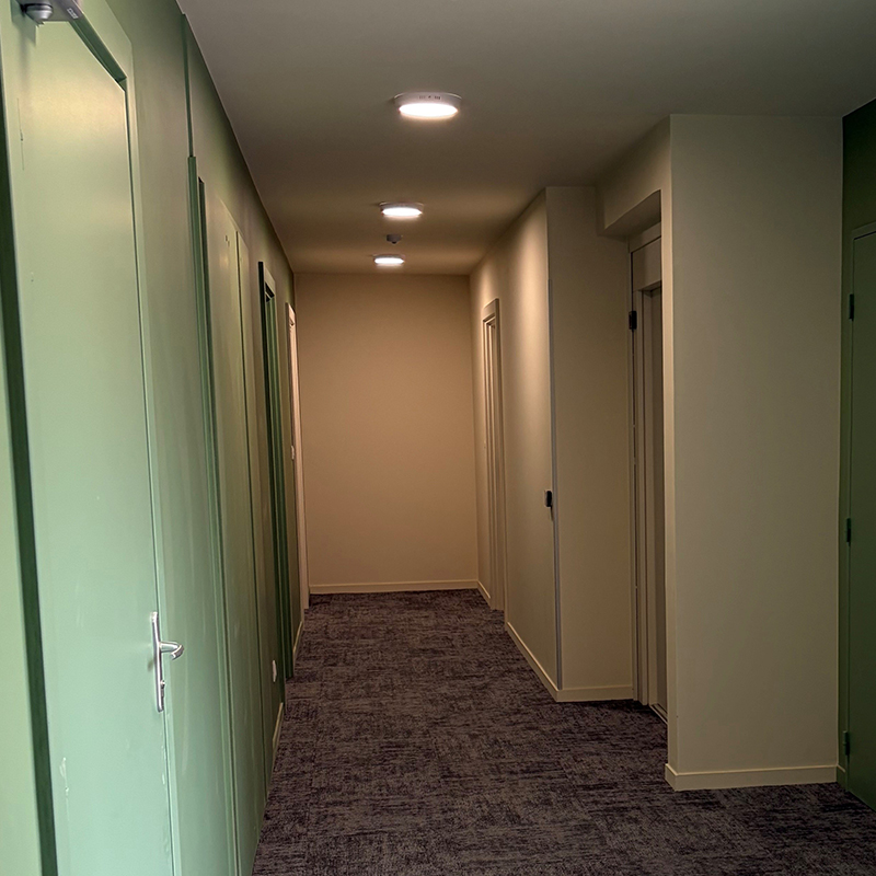 worms eye view of buildings