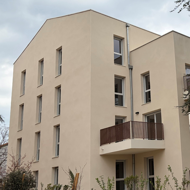 worms eye view of buildings
